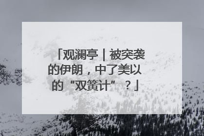 观澜亭｜被突袭的伊朗，中了美以的“双簧计”？