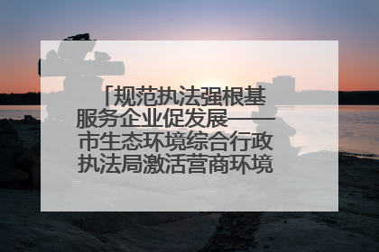规范执法强根基 服务企业促发展——市生态环境综合行政执法局激活营商环境“绿色动能”