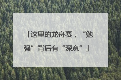 这里的龙舟赛，“勉强”背后有“深意”
