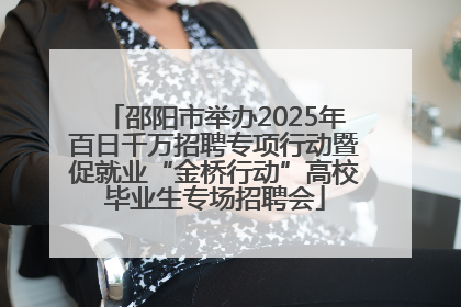 邵阳市举办2025年百日千万招聘专项行动暨促就业“金桥行动”高校毕业生专场招聘会