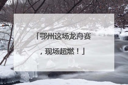 鄂州这场龙舟赛，现场超燃！