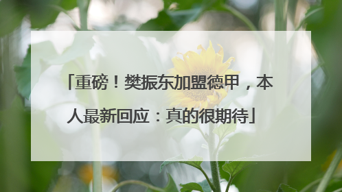 重磅！樊振东加盟德甲，本人最新回应：真的很期待