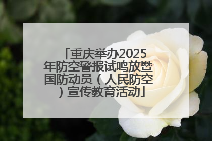 重庆举办2025年防空警报试鸣放暨国防动员（人民防空）宣传教育活动