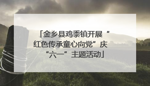 金乡县鸡黍镇开展“红色传承童心向党”庆“六一”主题活动