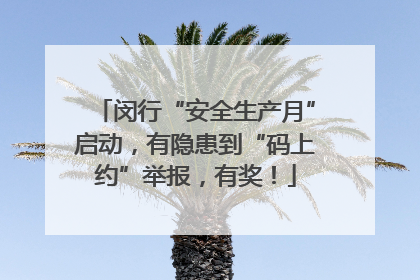 闵行“安全生产月”启动，有隐患到“码上约”举报，有奖！