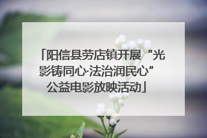 阳信县劳店镇开展“光影铸同心·法治润民心”公益电影放映活动