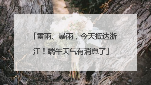 雷雨、暴雨，今天抵达浙江！端午天气有消息了