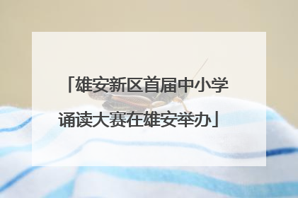 雄安新区首届中小学诵读大赛在雄安举办