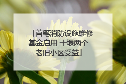 首笔消防设施维修基金启用 十堰两个老旧小区受益