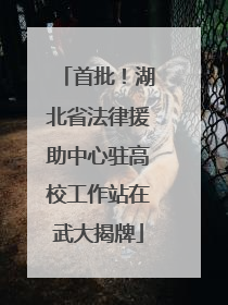 首批！湖北省法律援助中心驻高校工作站在武大揭牌