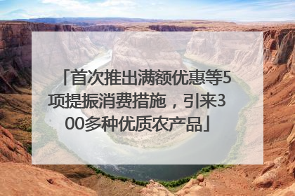 首次推出满额优惠等5项提振消费措施，引来300多种优质农产品