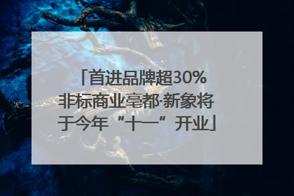 首进品牌超30% 非标商业亳都·新象将于今年“十一”开业