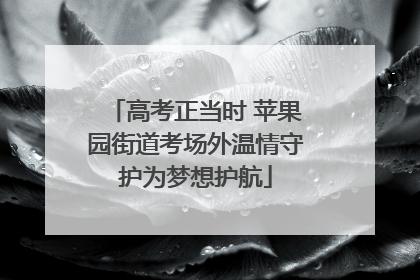 高考正当时 苹果园街道考场外温情守护为梦想护航