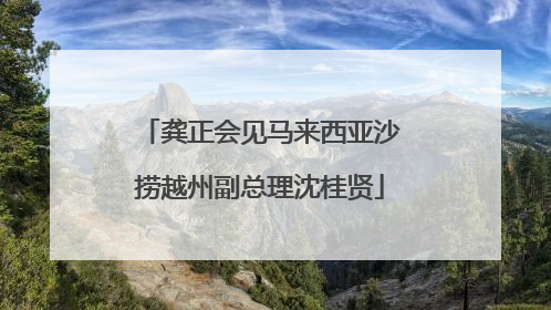 龚正会见马来西亚沙捞越州副总理沈桂贤
