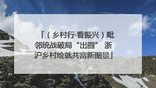 （乡村行·看振兴）毗邻统战破局“出圈” 浙沪乡村绘就共富新图景