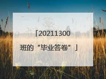 20211300班的“毕业答卷”