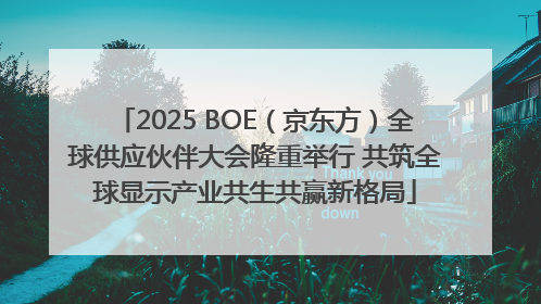 2025 BOE（京东方）全球供应伙伴大会隆重举行 共筑全球显示产业共生共赢新格局
