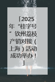 2025年“桂字号”钦州荔枝产销对接（上海）活动成功举办！