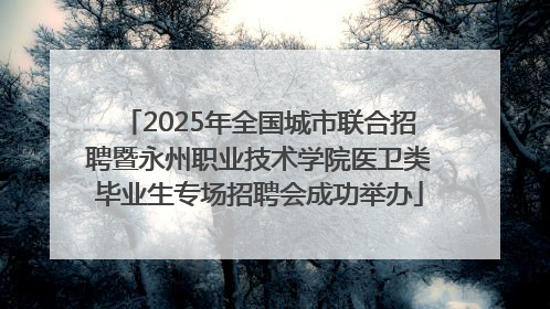 2025年全国城市联合招聘暨永州职业技术学院医卫类毕业生专场招聘会成功举办