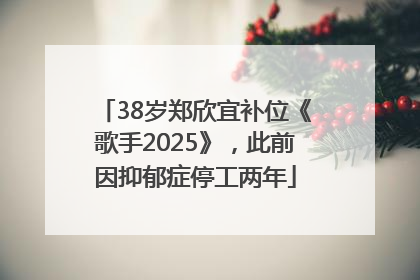 38岁郑欣宜补位《歌手2025》，此前因抑郁症停工两年