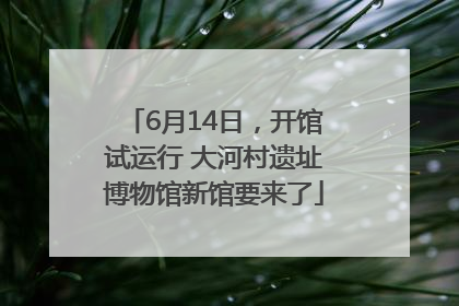 6月14日，开馆试运行 大河村遗址博物馆新馆要来了